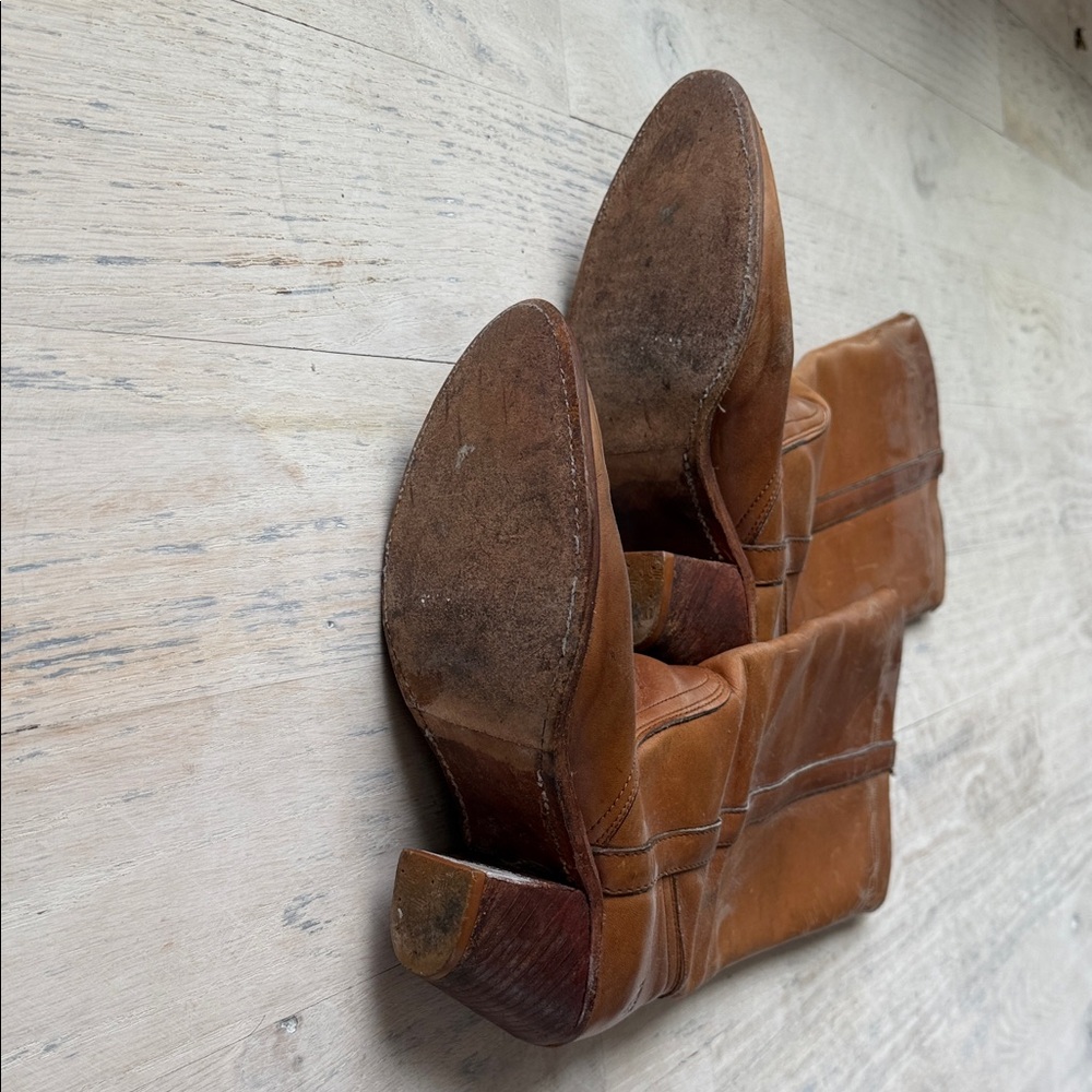 Frye Tan Leather Heeled Boots - Picture 6 of 11